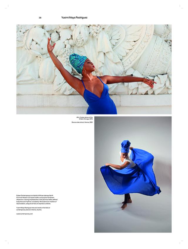 Projekt Skizzen von Choreographien. Eine Frau mit blaues Kleid tanzt